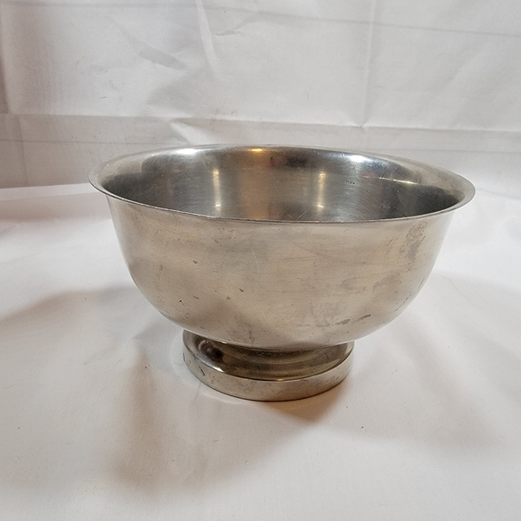 Vintage Newburyport Towle Pewter 5” Footed Bowl 2 3/4" Tall Flared #7612 - Picture 9 of 10